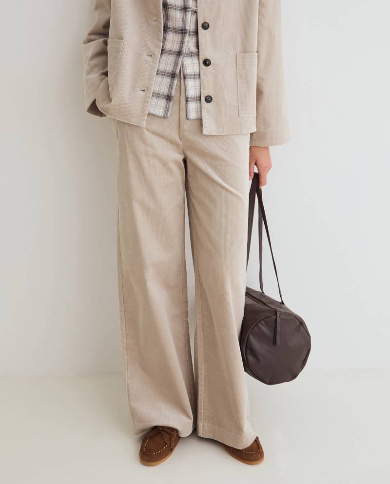 yerse wide leg corduroy trousers stone sketchshop