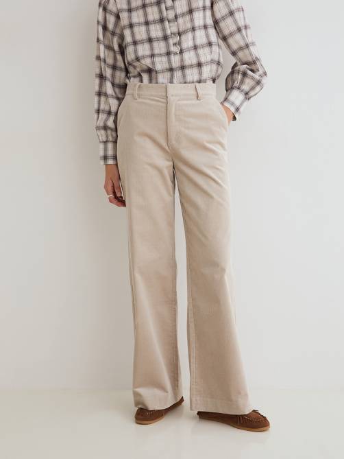 yerse wide leg corduroy trousers stone sketchshop
