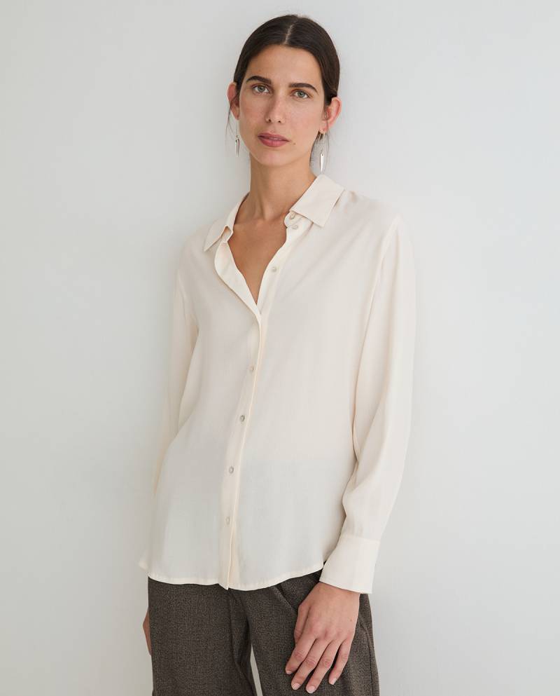 yerse flowy viscose shirt ecru sketchshop