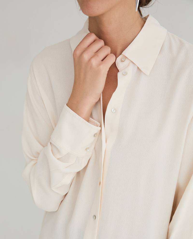 yerse flowy viscose shirt ecru sketchshop