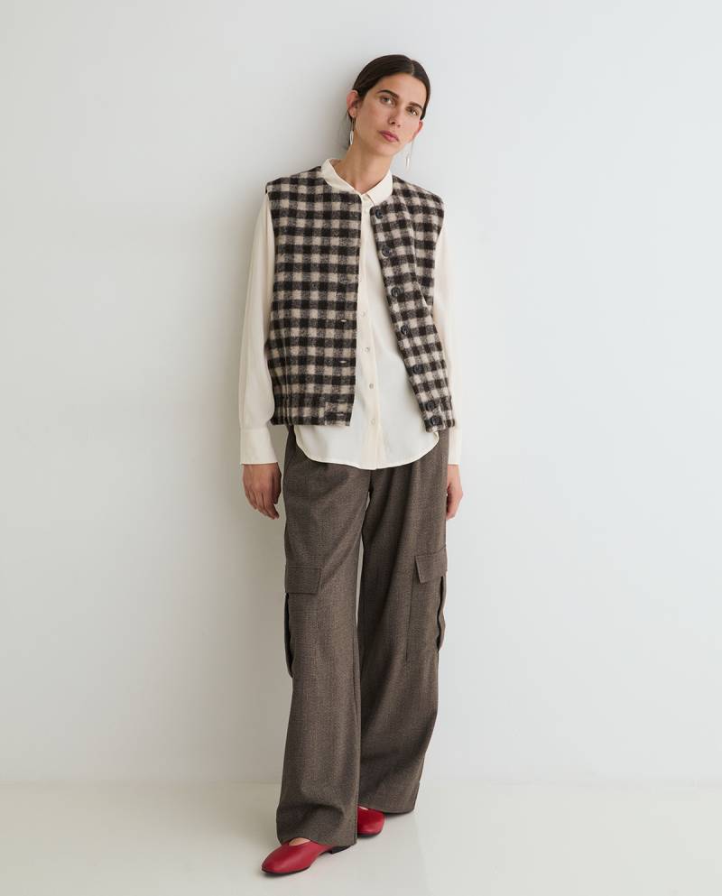 yerse flowy viscose shirt ecru sketchshop