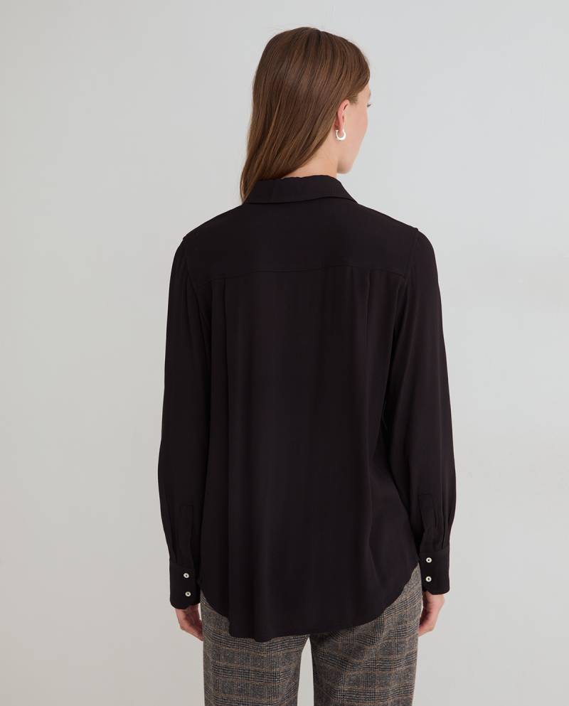 yerse flowy viscose shirt black sketchshop