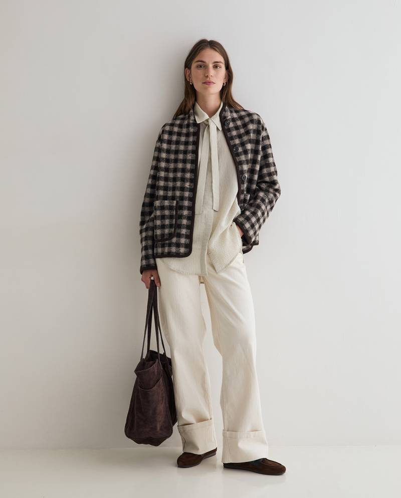 yerse striped ribbon shirt ecru sketchshop