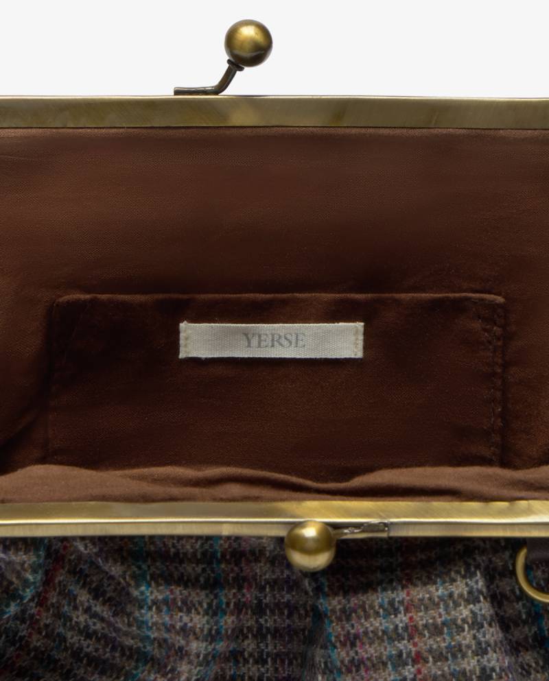 yerse check clutch bag sketchshop
