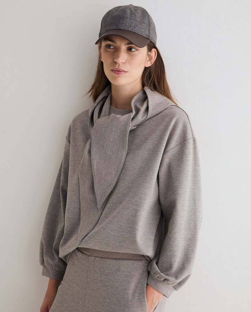 yerse sweatshirt removable hood grey sketchshop