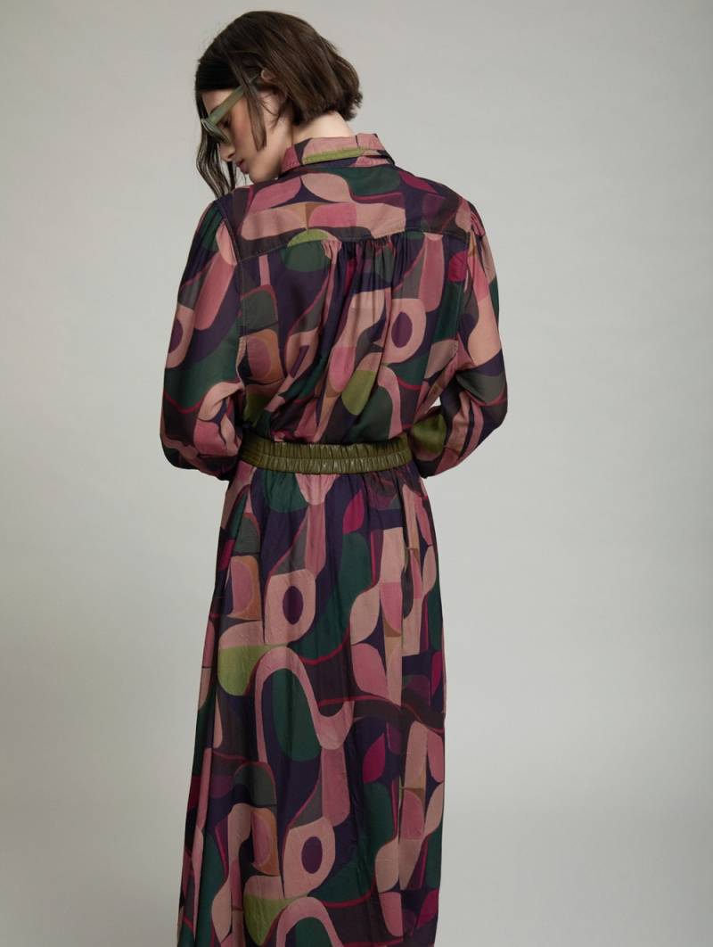 skatie printed shirt faux leather cuffs windsor sketchshop