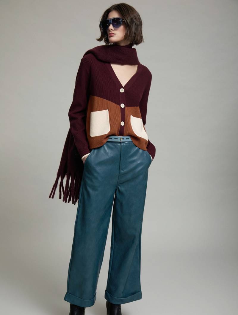 skatie faux leather trousers iceberg sketchshop