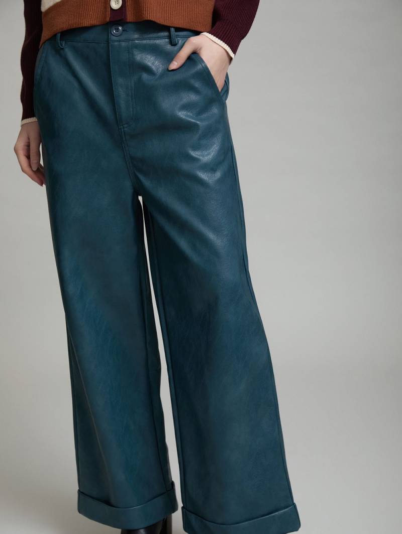 skatie faux leather trousers iceberg sketchshop