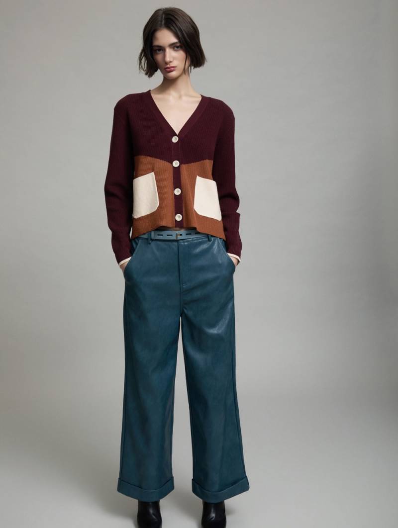 skatie faux leather trousers iceberg sketchshop