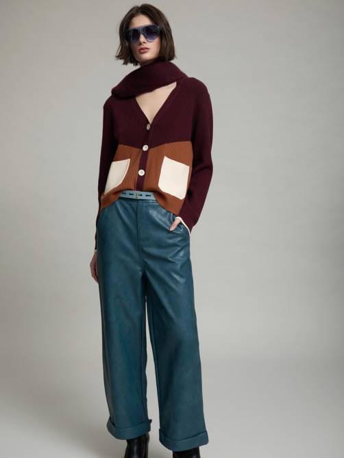 skatie faux leather trousers iceberg sketchshop
