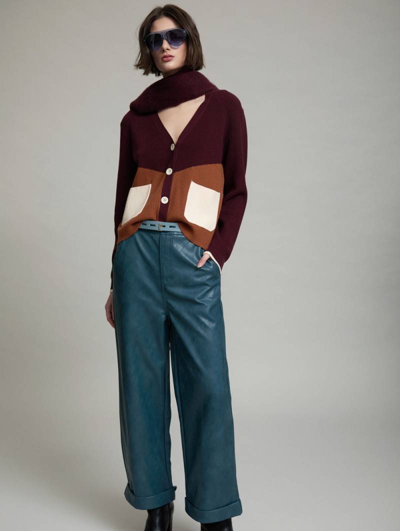 skatie faux leather trousers iceberg sketchshop