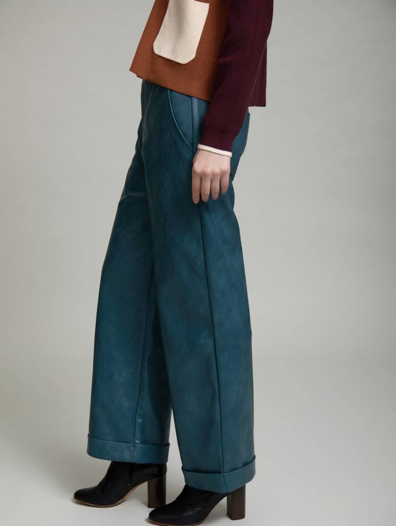 skatie faux leather trousers iceberg sketchshop