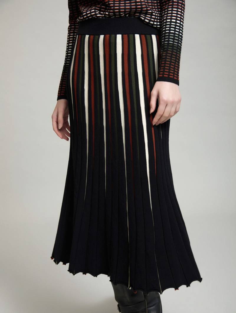 skatie vanise rib midi skirt black sketchshop