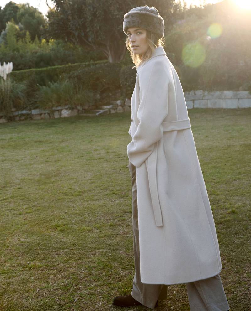 yerse wool blend coat ecru sketchshop