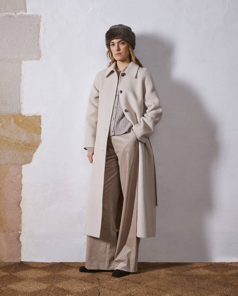 yerse wool blend coat ecru sketchshop