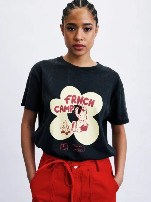 frnch camping tshirt anthracite sketchshop
