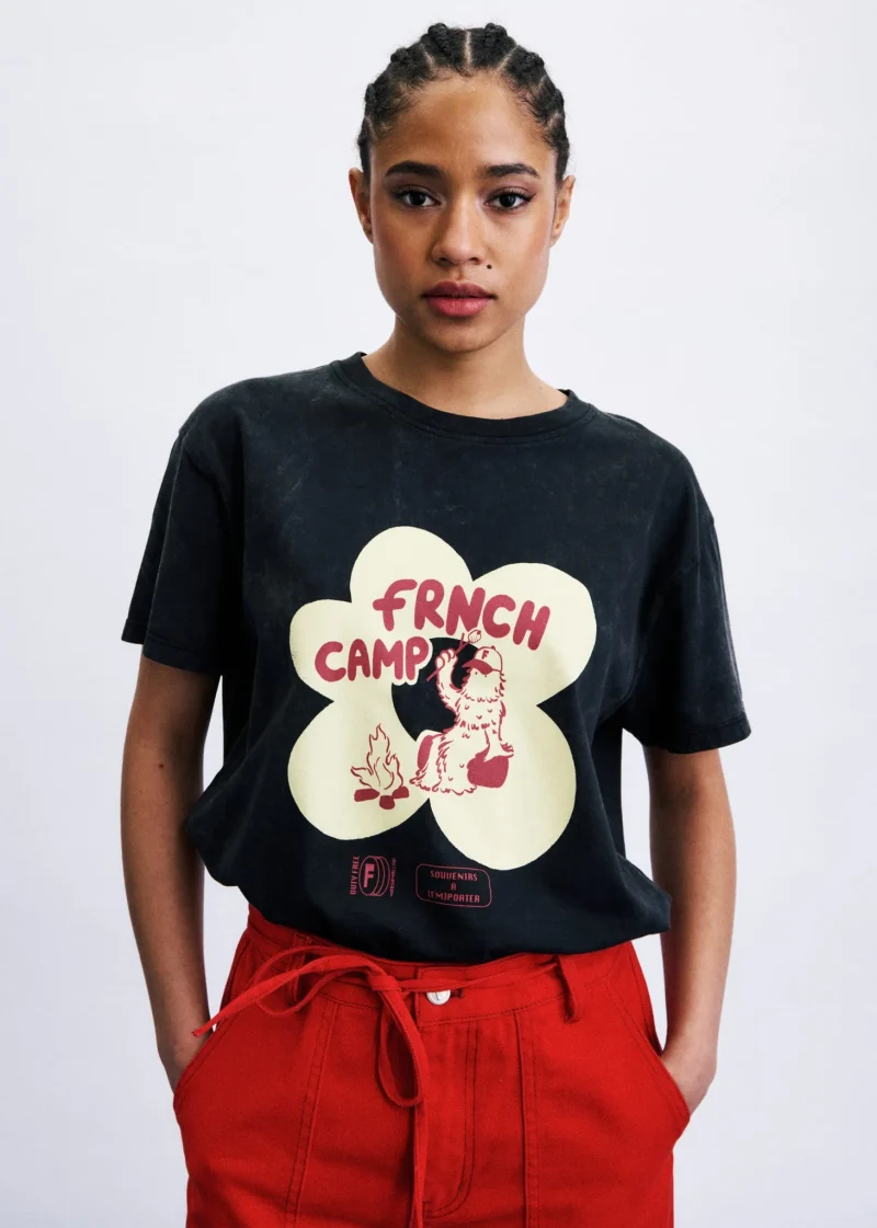 frnch camping tshirt anthracite sketchshop