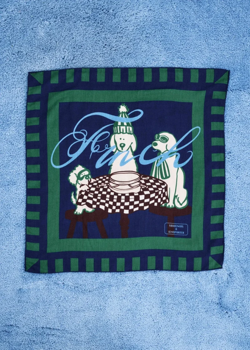frnch kishu scarf navy blue sketchshop