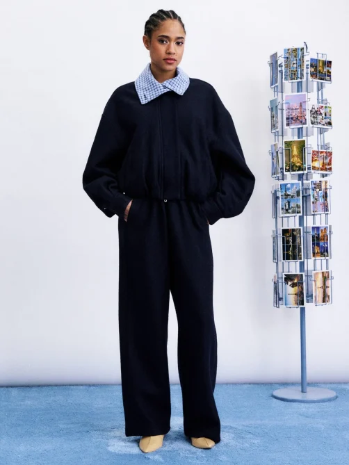 frnch maritsa jacket navy blue sketchshop
