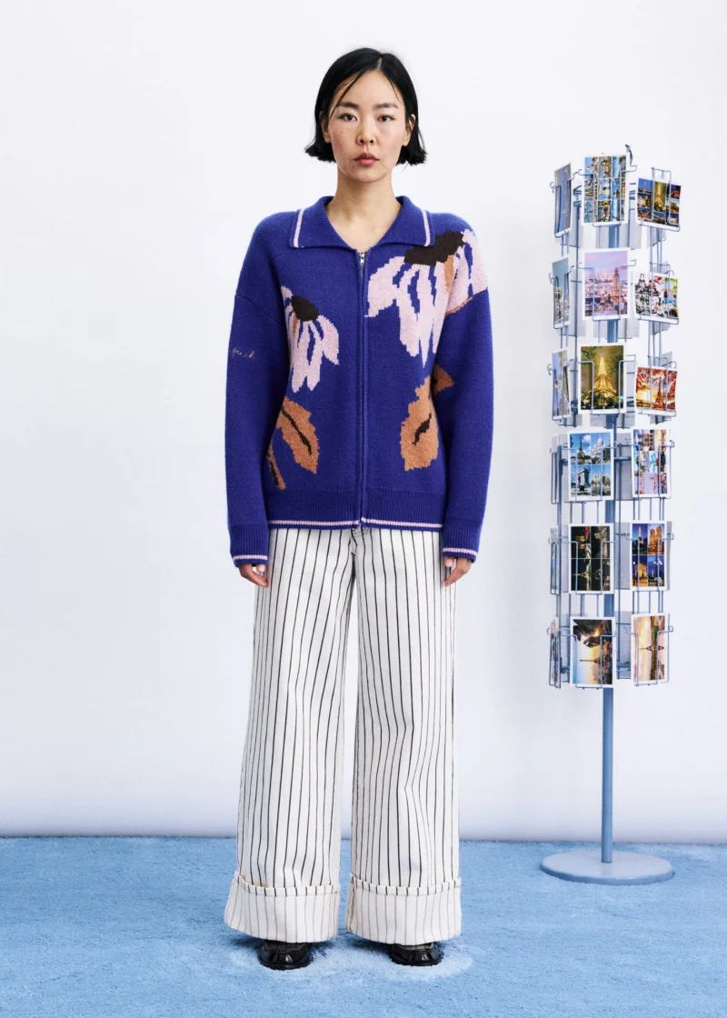 frnch wando cardigan electric blue sketchshop