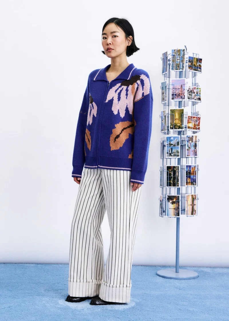 frnch wando cardigan electric blue sketchshop