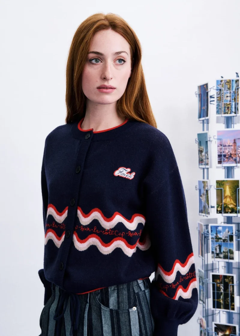 frnch roadtrip cardigan blue sketchshop