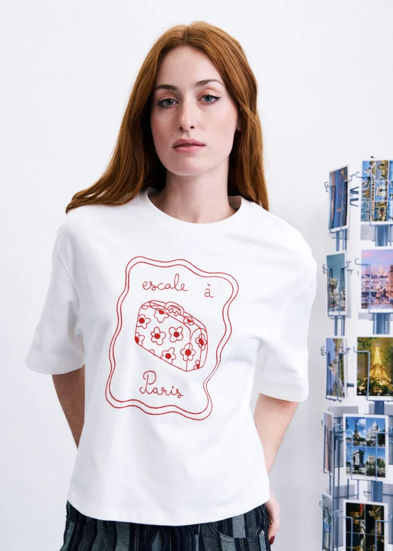 frnch valise tshirt creme sketchshop