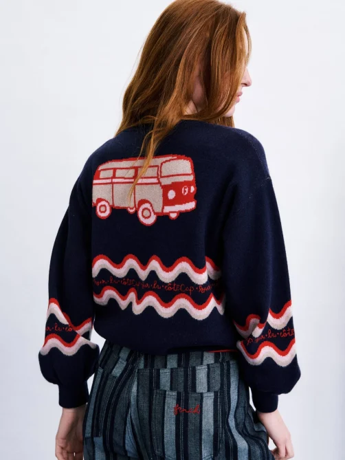 frnch roadtrip cardigan blue sketchshop