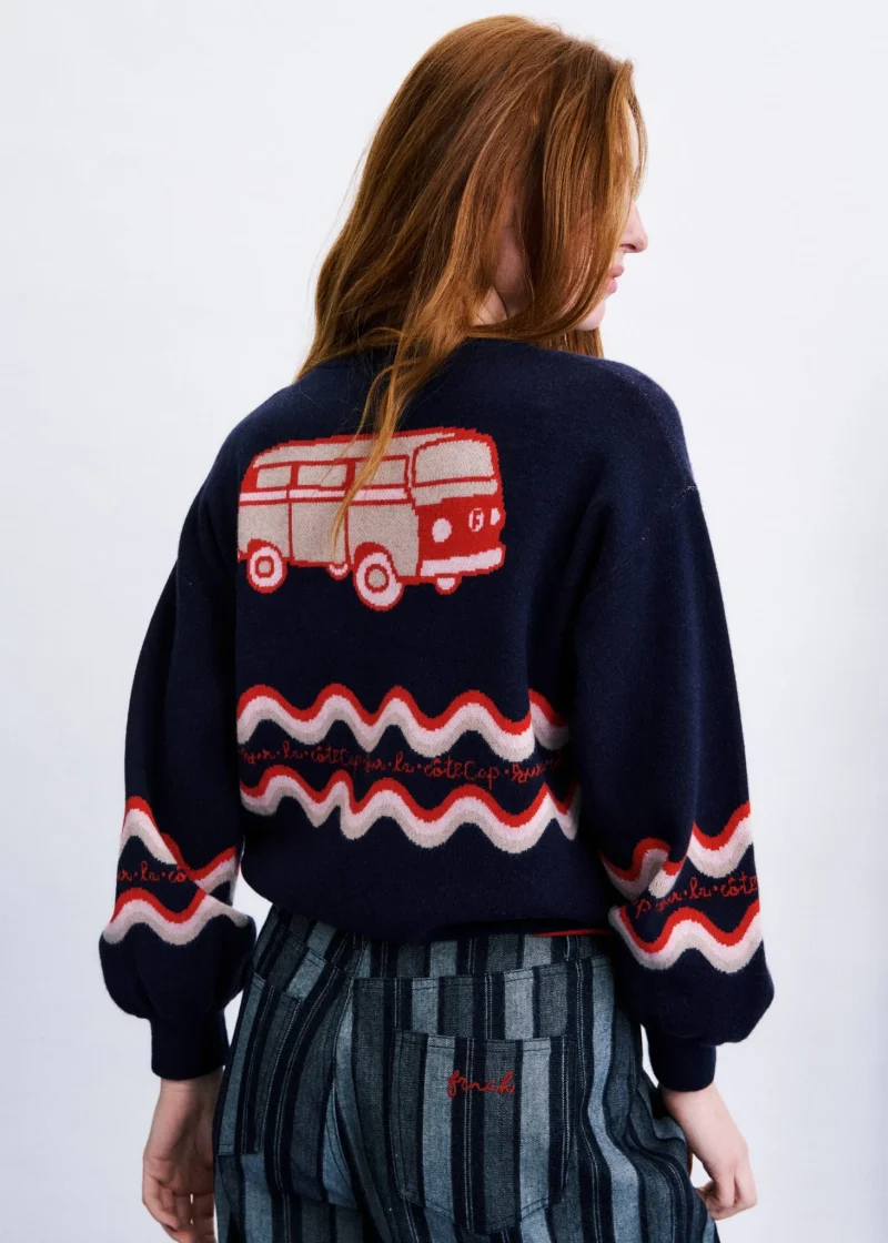 frnch roadtrip cardigan blue sketchshop