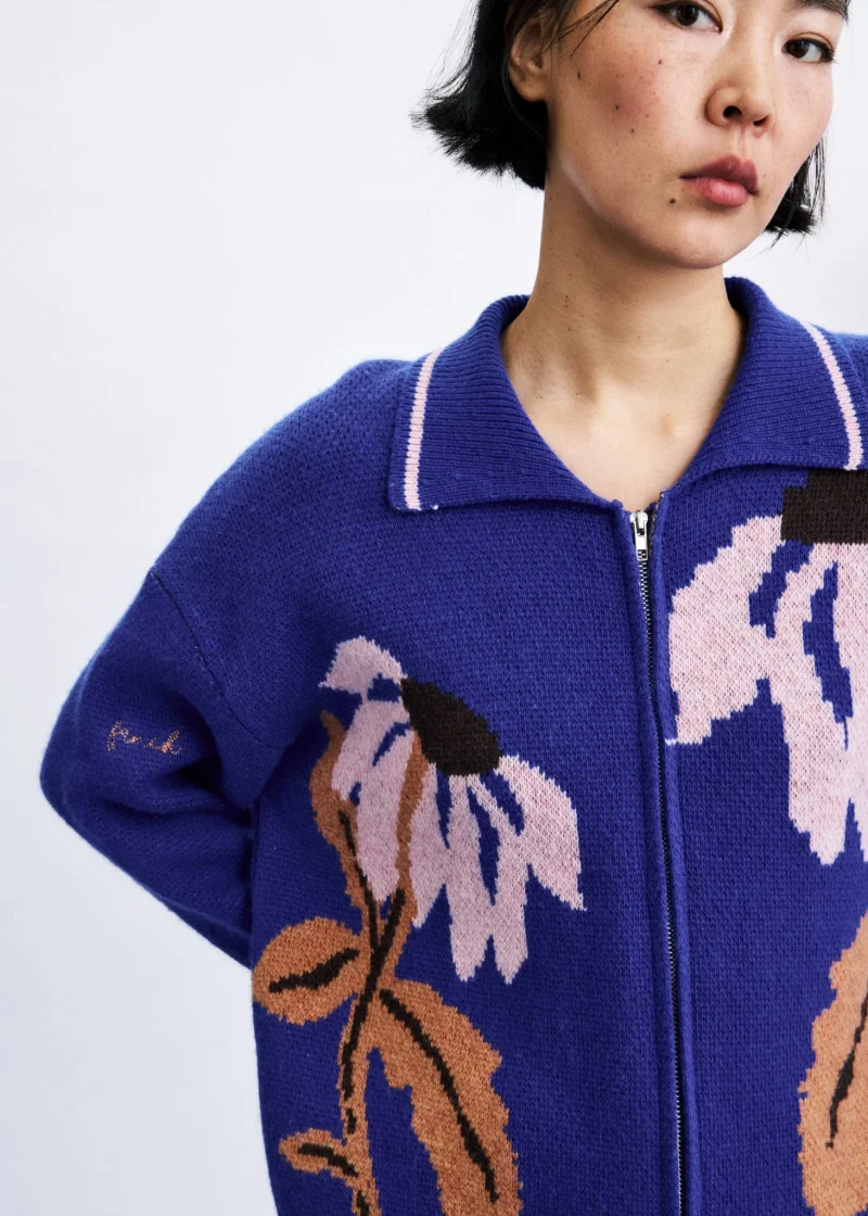 frnch wando cardigan electric blue sketchshop