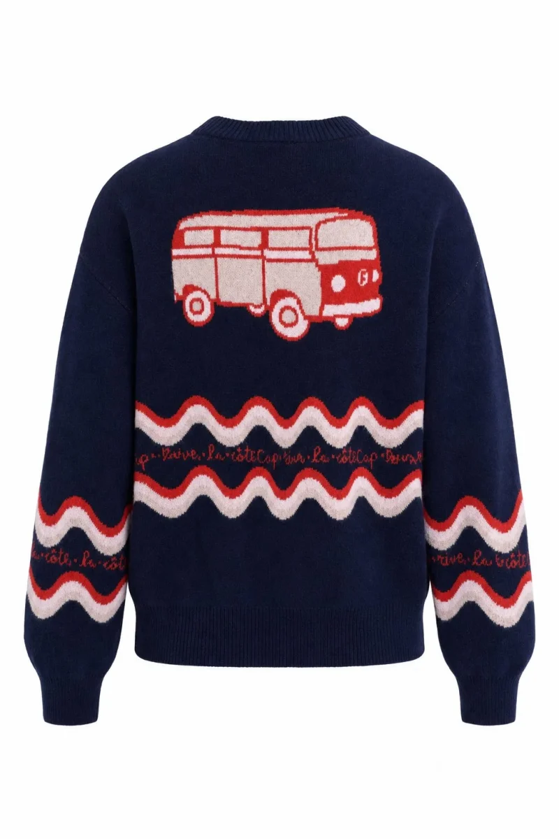 frnch roadtrip cardigan blue sketchshop