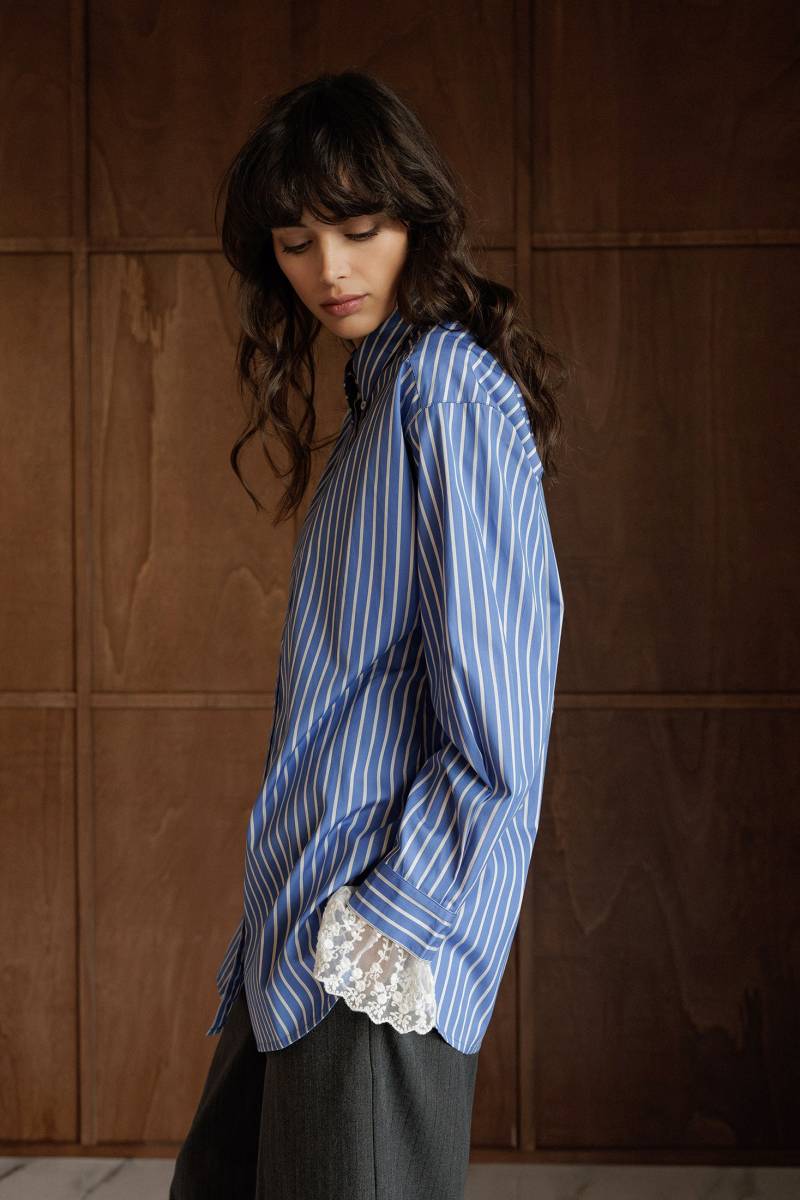 indiandcold classic shirt lace cuffs blue sketchshop