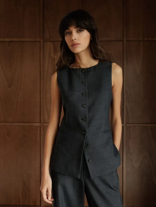 indiandcold fitted vest marengo sketchshop