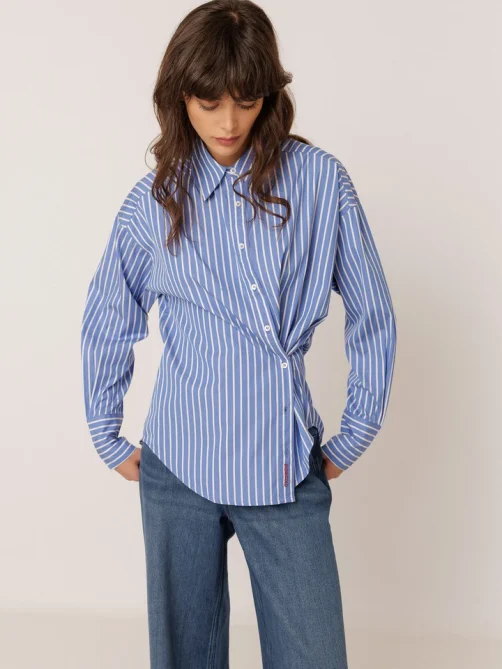 indiandcold masculine multiposition striped shirt blue sketchshop