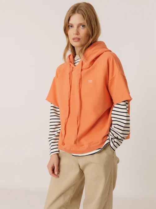 indiandcold short sleeve hooded sweatshirt grapefruit sketchshop