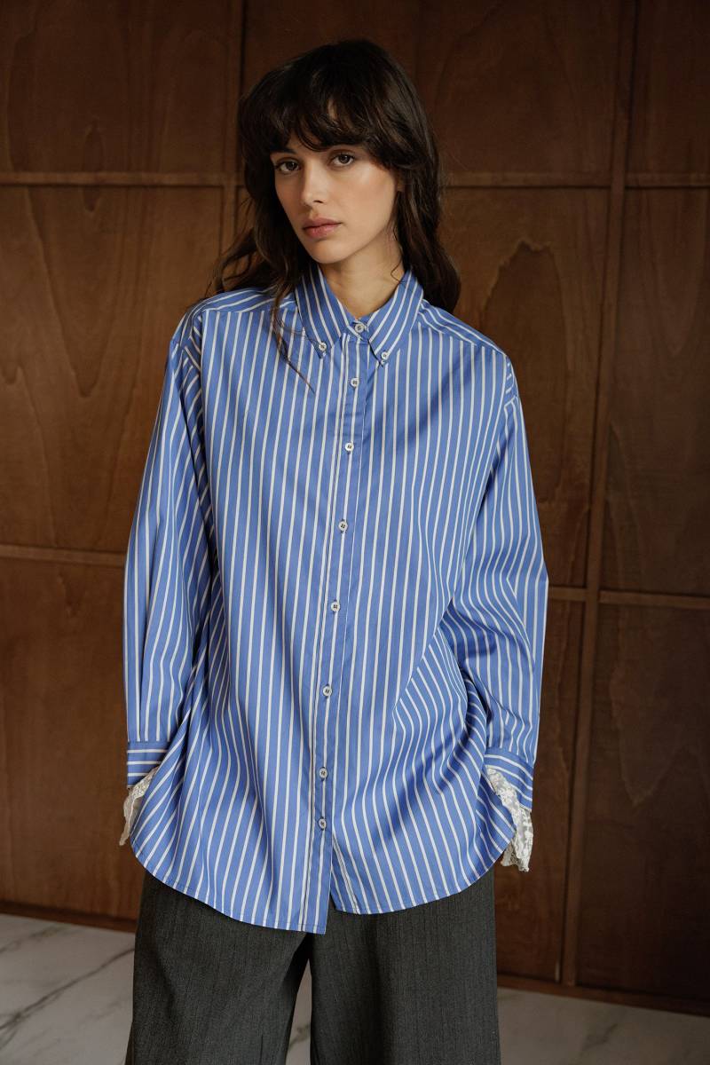 indiandcold classic shirt lace cuffs blue sketchshop
