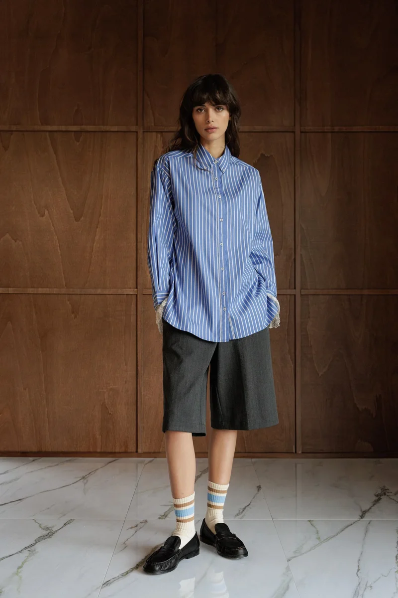 indiandcold classic shirt lace cuffs blue sketchshop