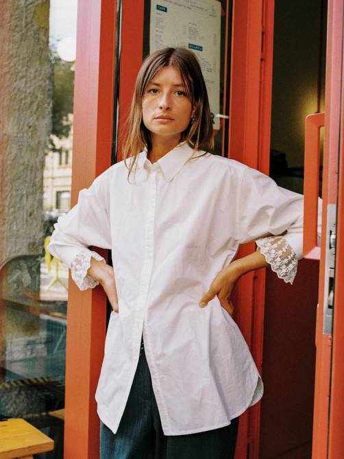 indiandcold classic shirt lace cuffs white sketchshop