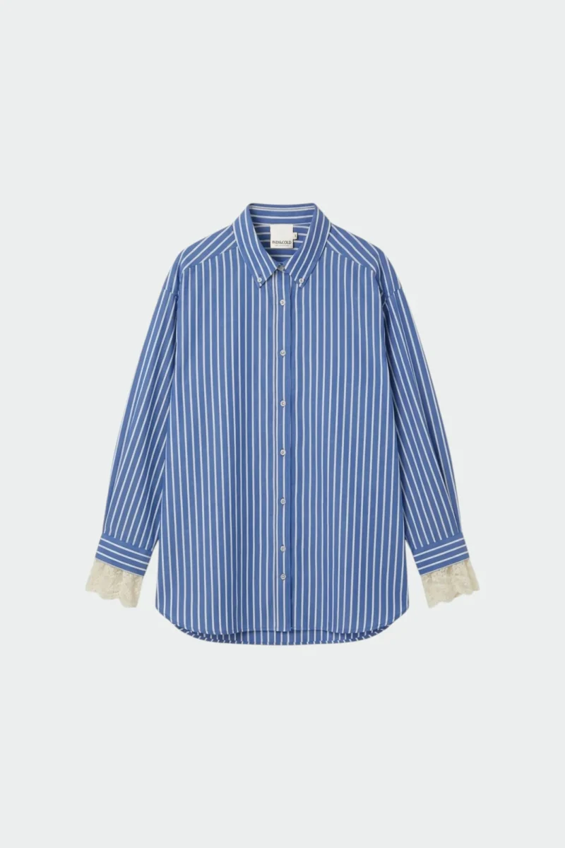 indiandcold classic shirt lace cuffs blue sketchshop