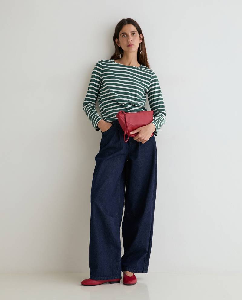 yerse barrel leg denim trousers indigo sketchshop