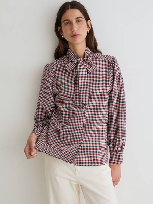 yerse check shirt tie red sketchshop