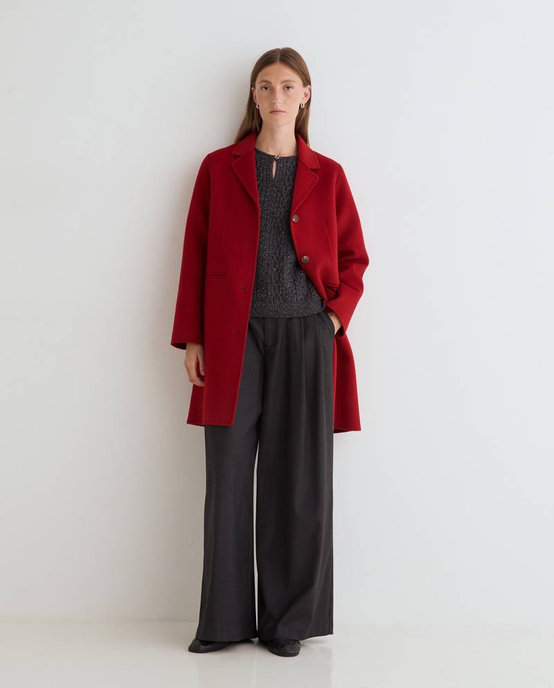 yerse handmade wool blend midi coat red sketchshop
