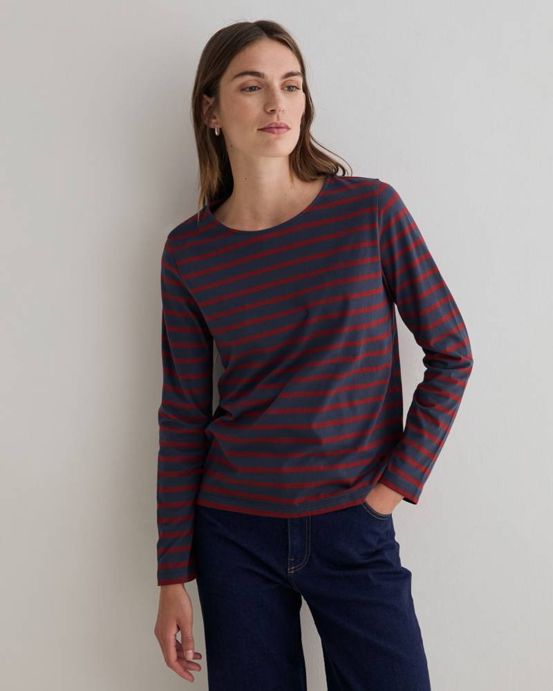 yerse organic cotton striped tshirt blue sketchshop