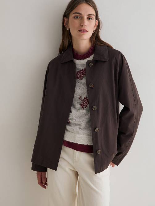 yerse short trench coat chocolate sketchshop
