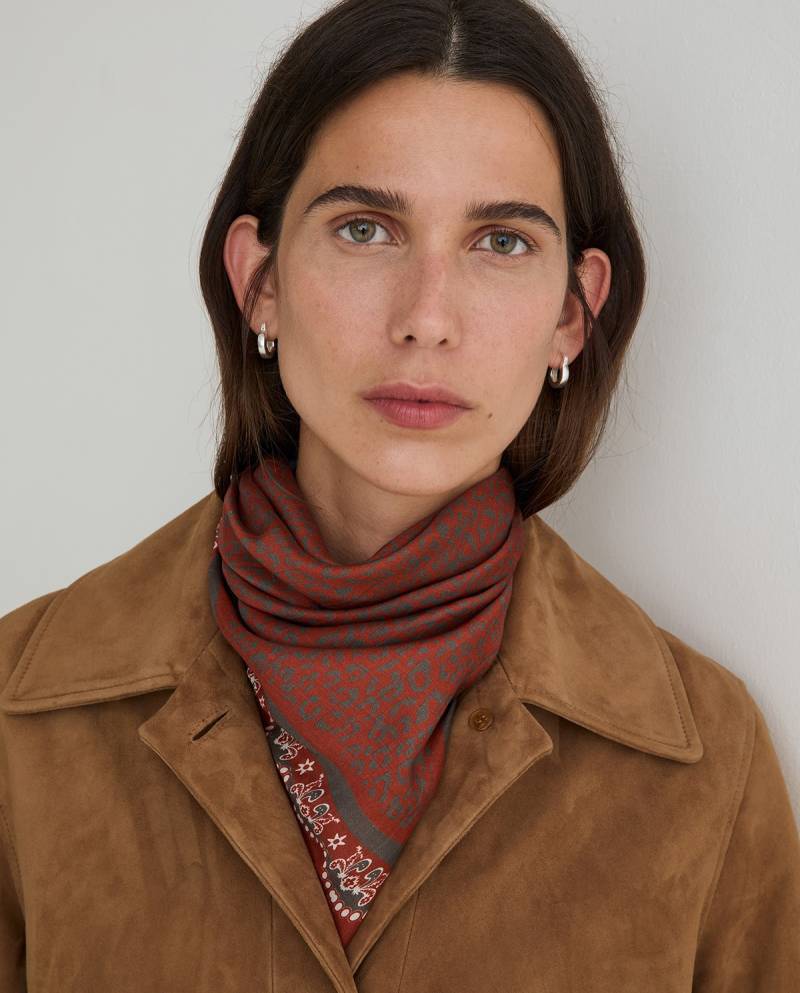 yerse silk blend scarf terracotta sketchshop