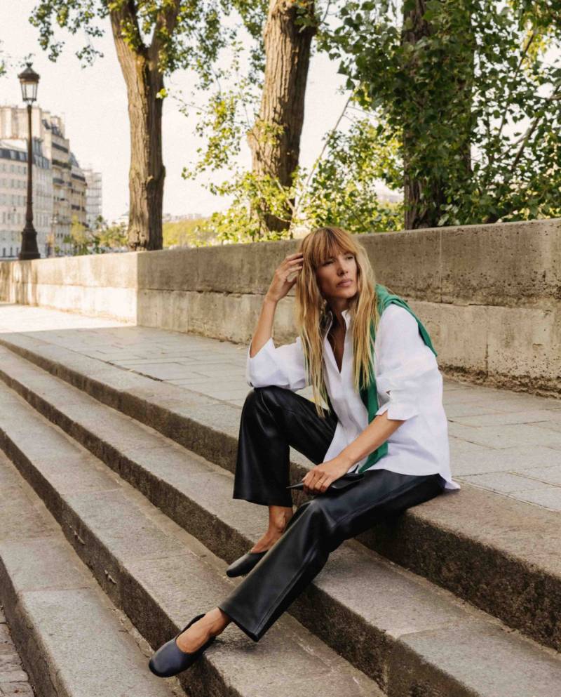 yerse straight leather trousers black sketchshop