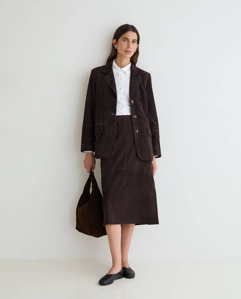 yerse suede skirt chocolate sketchshop