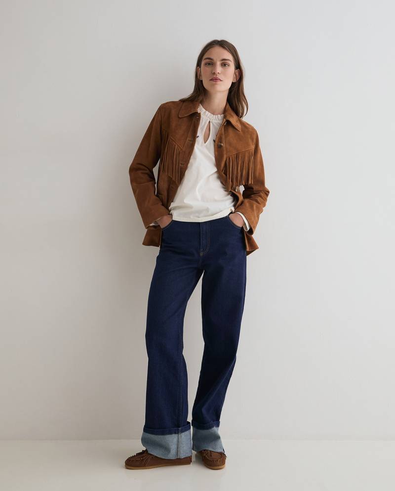 yerse wide leg jeans turned up cuffs dark blue sketchshop