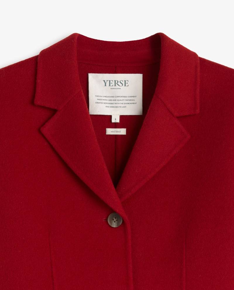 yerse handmade wool blend midi coat red sketchshop