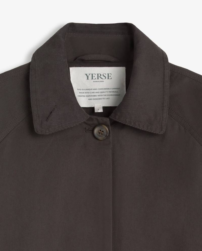 yerse short trench coat chocolate sketchshop